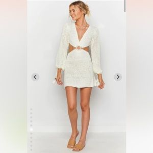 Beginning Boutique Cleo Crochet Dress White AU size 12 (US size 8)
